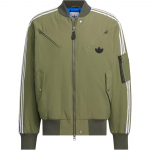 Adidas Originals FW24 Tepitud Jakk Triibuline Soe Spordipuuvillane Mantel Meeste Jakid Oliiviroheline &Otilde;huv&auml;esinine JD3744 S