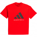 Adidas Korvpall FW24 2025 Kollektsioon Esimene Osa Logo Disain Mugav Spordis&auml;rk L&uuml;hikeste Varrukatega Unisex Topid Punane JE3763 M