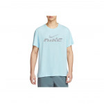 Nike Miler Flash Moodne Mugav Nahas&otilde;bralik Trendikas &Uuml;hev&auml;rviline L&uuml;hikeste Varrukatega T-s&auml;rk Meeste Topid Glacier-Blue IB4128-474 L