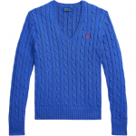 Polo Ralph Lauren V-kaelusega kitsa l&otilde;ikega pikak&auml;eline kootud kampsun Naiste kampsun 211570011-106 L