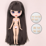 ICY DBS Blyth Nukk Vanaema Hallide Juustega Nikerdatud Huuled Matt N&auml;gu Liigendkeha 1/6 BJD