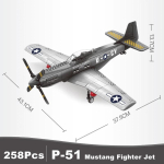 S&otilde;jaline USA P-51 Mustang H&auml;vitatud Lennukid Mudel Ehitusklotsid Tehnilised Lennukid Lennuk MOC Relvade Klotsid M&auml;nguasjad T&auml;iskasvanutele Kingitused gray