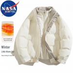 NASA MARVEL Men's Stand-Collar Padded Casual Jacket L