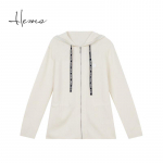 Haier Mans Women's Hooded Zipper Cardigan Wool Sweater 2XL