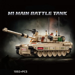 S&otilde;jaline MOC 1002 tk M1 Abrams Peamine Lahingutank Mudelkomplekt Ehitusklotside Komplekt S&otilde;durite Kujud Tellised M&auml;nguasjad Lastele Poisi Kingitus