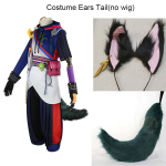 Tighnari Cosplay Kost&uuml;&uuml;m Halloween Karneval R&otilde;ivad K&otilde;rvad Saba Parukas Comic Coni jaoks XL gray