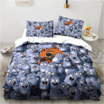 Grizzy ja Lemmingud Voodipesukomplekt Poistele T&uuml;drukutele &Uuml;heinimese Kahekohaline Suurus Tekikott Padjap&uuml;&uuml;r Voodi Lapsed T&auml;iskasvanud Mood Kodu Tekstiil 173x218cm 3pcs