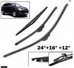 Sobib Opel Antara 06-17 aastaks Tagumised klaasipuhastajad Puhastajaterad Puhastajad 3 komplekti puhastajaid Opel Antara 06-17 24 inch + 16 inch + 12 inch