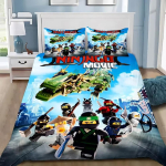 Laste tekikott padjap&uuml;&uuml;r M&auml;ng Ninjagos Voodipesukomplekt T&auml;iskasvanud Poiss T&uuml;druk Magamistoa Kaunistus Kingitus &Uuml;he- Kahekohaline Suur Suurus 100x135cm-2pcs