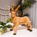 Simulatsioon seisev poos sika hirve nukk pl&uuml;&uuml;sm&auml;nguasi kaelkirjak hirve nukk kaltsunukk fotorekvisiit kingitus 34*32cm（0.25kg）