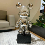 Galvaniseeritud lahe karu rahakassa ornament elutoa televiisorikapi kaunistuseks 50cm