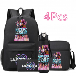 4 tk/komplekt Anime Joonisfilm K-Pop Prindiga Seljakott 750 ml veepudeliga Teismelisele &Otilde;pilasele T&uuml;drukule Poisile Raamatukott Lapse Kingitus Suure Mahutavusega Reisikott