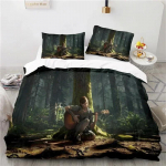 3D-prindiga m&auml;ng The Last of Us voodipesukomplekt poistele t&uuml;drukutele &uuml;hekohaline kaheinimesevoodi kuningasuuruses tekikott padjap&uuml;&uuml;r voodi lastele t&auml;iskasvanutele kodutekstiil 70x133cm 2pcs