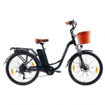 TTGO YY26-ST City Electric Bike 26 inch Tires 250W Motor 36V14.5Ah Battery Max Speed 25km/h Max Range 60-75km Shimano 6 Speed Commute Bicycle valge