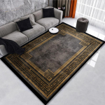 Klassikaline Must Kuldne Ida-vaip luksuslik Elutoa Kaunistus Suure pindalaga vaibad 160x200cm Magamistuba Pestavad Voodi&auml;&auml;rsed dekoratsioonimattid 60*90cm gray