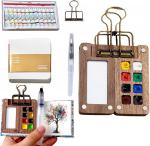 Pocketartist Akvarelli reisikomplekt, Akvarelli reisikomplekt, Reisiminev&auml;rvipalett, Mini kaasaskantav akvarelli reisikomplekt