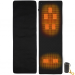 7 Zones Camping Soojendusega madrats 38 kuni 65 ℃ 3 Gear Camping Magamismadrats USB-toitega matkamiseks v&auml;lik&auml;mpimiseks must