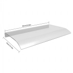 Aknad ja uksed varikatused, L&auml;bipaistev veekindel varikatus sissep&auml;&auml;su jaoks, Aeda, hoovi, terrassi jaoks, UV- ja vihma/lumekaitse, 60*40 cm puhas