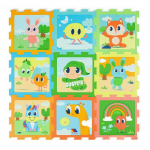 Tapis Puzzle en Mousse - MOLTO - Gusy Luz Molt&oacute; - 9 Pi&egrave;ces - R&eacute;versible - Color&eacute; - Doux sinine