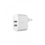 Belkin chargeur secteur double USB-A 12W x2, blanc