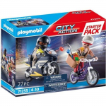 PLAYMOBIL 71255 Starter Pack Agent et voleur, City Action, Les policiers, D&egrave;s 4 ans puhas