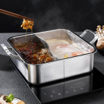 Shabu-shabu pool-pool pott roostevabast terasest kuum pott matka pajapott