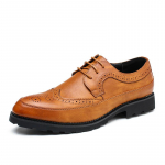 Brogue meeste kingad New Trend Business nahast kingad meeste suured Oxfordi kingad 48 jardi 44 kollane