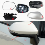 Toyota Corolla Altis -2022 tahavaatepeegli klaasiga l&auml;&auml;tse k&uuml;lgmise tahavaate raami korpuse jaoks B Right Pearl White