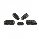 For Renault Koleos 2017 2018 ABS Carbon fiber style Car Seat adjustment knob button switch cover trim 5pcs