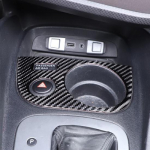 Carbon Fiber Center Warning light button Trim Sticker For Seat Leon 2008-12