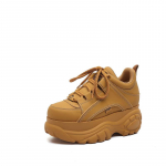 Parima kvaliteediga ehtsast nahast platvormiga buffalo kingad Naiste vabaaja tossud &Uuml;mar nina Luksuslik isa kingad ST487 ST488 40