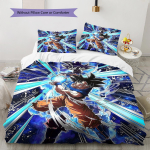 Son Goku mustriga voodipesu, Tekikomplekt Tekikate Padjap&uuml;&uuml;r Kodu S&uuml;nnip&auml;evakingitus (1 * tekikott + 2 * padjap&uuml;&uuml;ri, ilma s&uuml;damikuta) 135x200cm