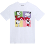 Peanuts Boys Snoopy l&uuml;hikeste varrukatega T-s&auml;rk - Klassikaline &uuml;mmarguse kaelusega graafilise tr&uuml;kiga T-s&auml;rk poistele (Suurused_ 8-16) S valge