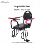 Paksustatud Tagaistmega Laste Jalgratta Turvatool Kaitsepiirdega Black U-Shaped Handle Baby Seat