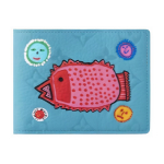 Louis Vuitton X Yayoi Kusama Mitmeosaline Rahakott Multikakujutisega Monogrammiga Reljeefne Nahast Rahakott Meeste Rahakott Sinine M82087 Box(Basic Set+Box)