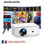 BAZARLAND30. Kaasaskantav videoprojektor TOPTRO X6, Full HD 1080P, 23000 luumenit, Android 9.0, Bluetooth, Kodukino.