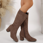 S&uuml;gis Talv Seemisnahast Naiste Keskmise S&auml;&auml;rega Saapad K&uuml;ljelukk Paks Konts Moodsad Bottes Femmes Kontori Daamide Botas Altas Elegantne 35