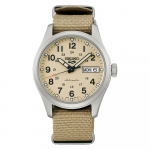 SEIKO 5 Sport SRPJ83 Beeži sihver Nailon Automaatne k&auml;ekell beež