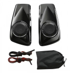 Couvercles valises - Craftride 6,5 - Haut‑parleurs 6,5 - Harley‑Touring 2014‑25 - ABS noir, pr&eacute;perc&eacute;s