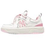 MLB New York Yankees Synthetic Leather Slip Resistant Abrasion Resistant Low top Skateboard Shoes Unisex Pink 3ASXM096N-50PKS 38.5