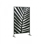 Tuulevarjund - Outsunny - 122x198 cm - Must teras - Banaanilehtede muster - Aia-terrass must