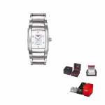TISSOT T LADY Tianjie kollektsioon Kvartsliikumisega Naiste k&auml;ekell 25,4 mm Valge sihverplaadi Roostevabast terasest korpus T073.310.11.116.00 Regular Watch Box