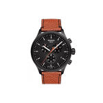 TISSOT Soko kollektsioon Kvartsmehhanismiga Meeste k&auml;ekell Kell 45mm Must sihver Roostevabast terasest korpus Nahkrihm T116.617.36.051.08 Black Dial Brown Strap