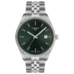 TISSOT Halo Kollektsioon Kvartsmehhanism 100m Veekindlus Unisex K&auml;ekell 40mm Roheline sihverplaadi Roostevabast terasest korpus T156.410.11.091.00 Green Dial gray