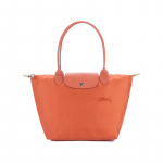 Longchamp Le Pliage Green 28 N&ouml;&ouml;bi ja t&otilde;mblukuga sulgemine Pikk k&auml;epide Nahast viimistlus Pelmeenikujuline kott K&auml;ekott V&auml;ikesed naiste k&auml;ekotid Porgand 2605919P69 Basic Set (Bag)