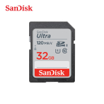 SanDisk 128GB Ultra SD-kaart SDHC UHS-I kaart ja SDXC m&auml;lukaart 32GB 64GB 256GB 512GB Originaalne SD-kaart kaamera jaoks Kuni 120-150 MB/s m&auml;lukaart 【32GB】