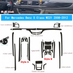 Autode stiilimine S&uuml;sinikkiust Auto Interj&ouml;&ouml;ri Keskkonsooli V&auml;rvimuutev Liistude Kleebised Decals Mercedes Benz S-klassile W221 2008-12 Style A