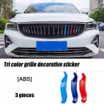 For Geely Emgrand  2024 Tri color grille Decorative frame stickers Automotive exterior modification 2801 black