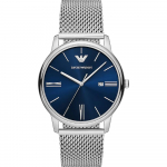 Emporio Armani Minimalistlik Sinine Roostevabast Terasest V&otilde;rk K&auml;ev&otilde;ru Meeste Kvarts AR11571 sinine