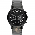 Emporio Armani Renato Must Metall Meeste Kvarts Kronograafi Kell AR2453 must
